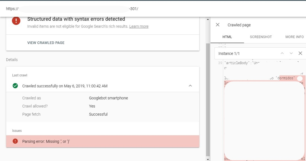 Revisar HTML GSC