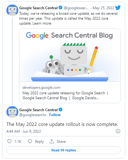 Google Update del 25 de Mayo - MD Marketing Digital