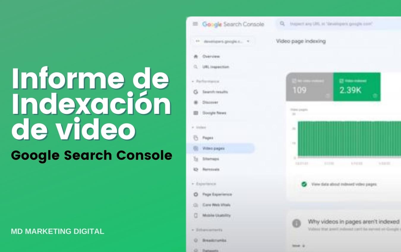 informe de indexación de video