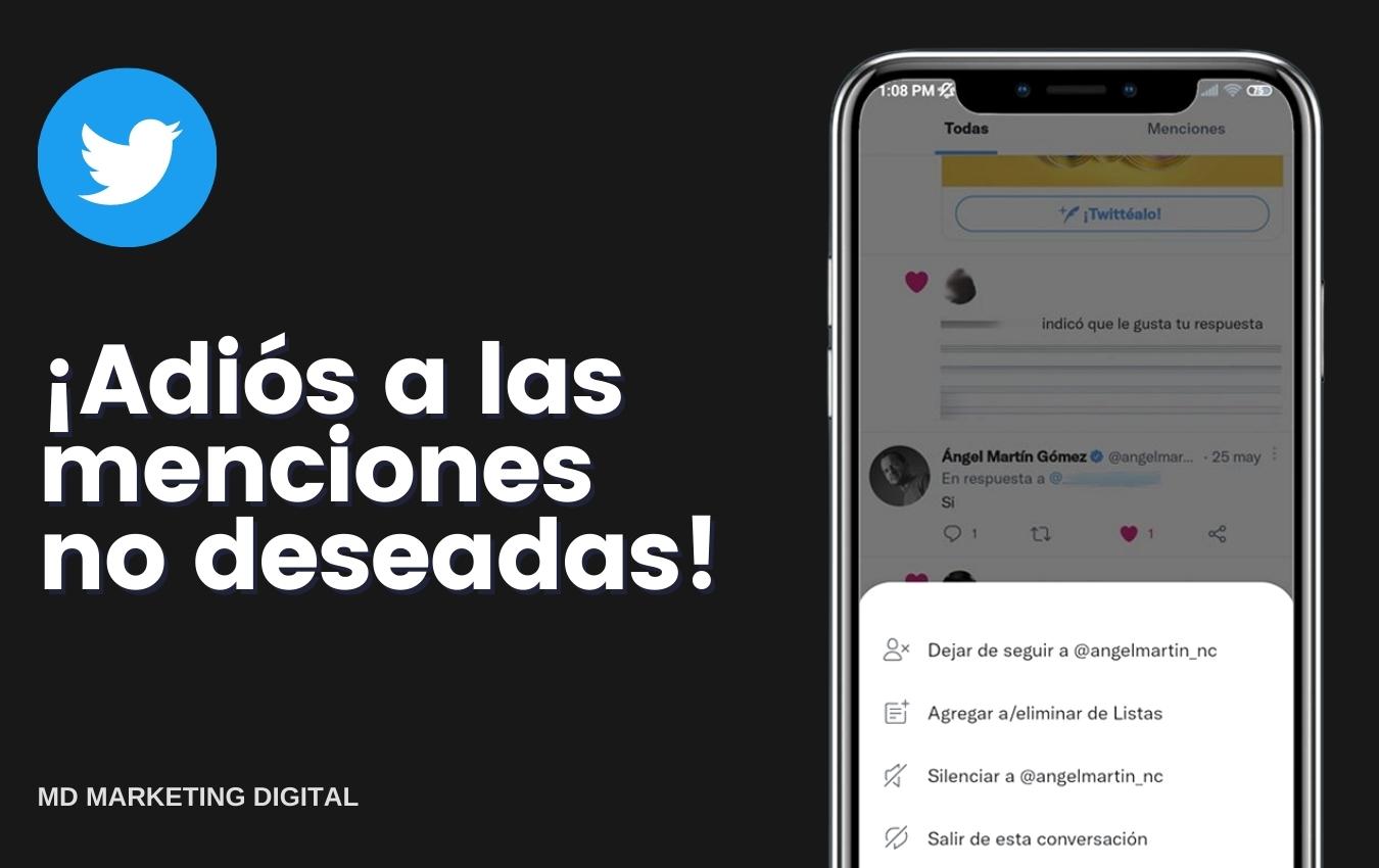 Twitter permitirá quitar menciones no deseadas