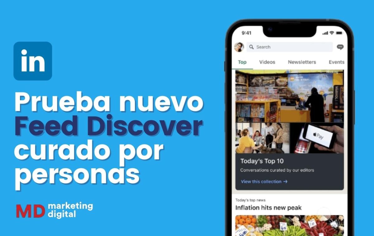 Nuevo feed discover de LinkedIn