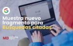 Nuevo fragmento para búsquedas citadas en Google
