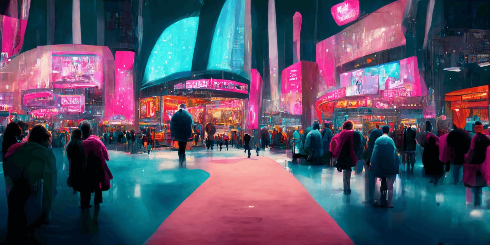 Personas en el Time Square