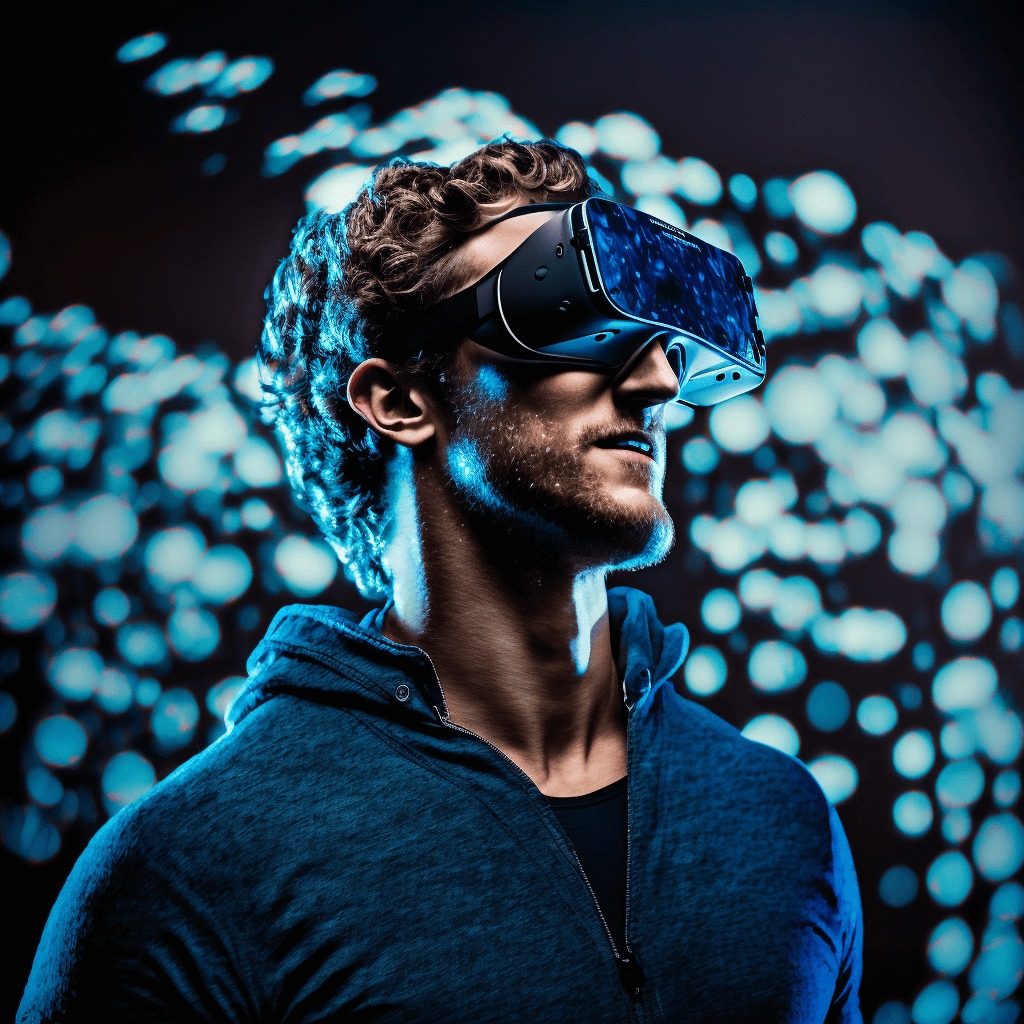 Mark Zuckerberg with vr glasses