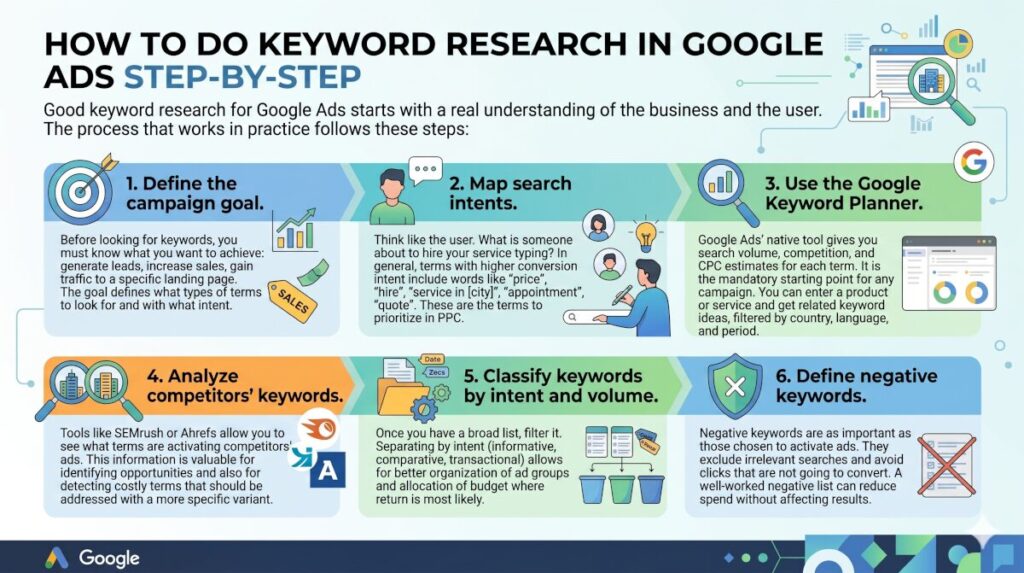 how to do keyword research in Google Ads