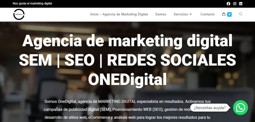 Sitio Web de la Agencia OneDigital