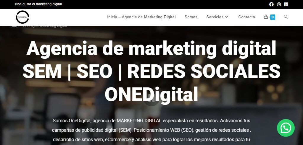 Sitio Web de la Agencia OneDigital