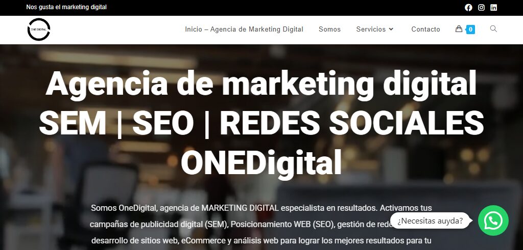 Sitio Web de la Agencia OneDigital